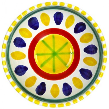 Sicilian round ceramic Appetizers Plate de simone pottery Lipari BUFLP Sicilian round ceramic Appetizers Plate de simone pottery Lipari BUFLP